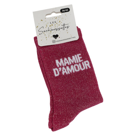 MAMIE DAMOUR Framboise, Chaussettes Les Sachoussettes