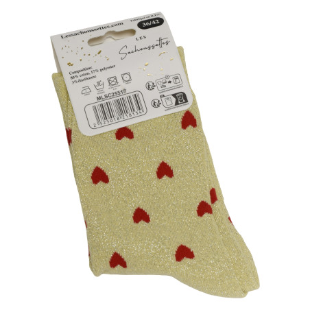 MY LOVE Or Rouge, Chaussettes Les Sachoussettes
