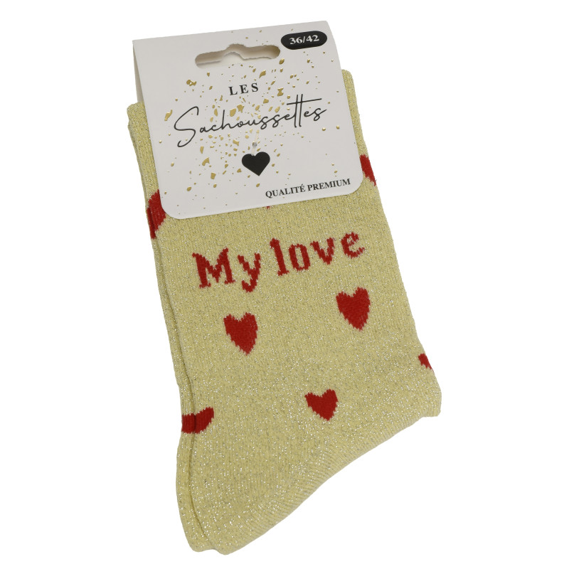 MY LOVE Or Rouge, Chaussettes Les Sachoussettes