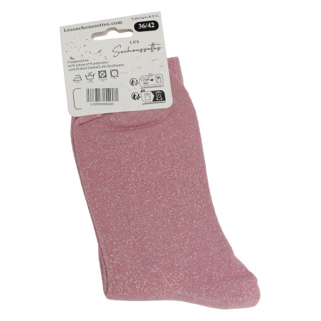 PETITE BOMBE Rose Glitter, Chaussettes Les Sachoussettes