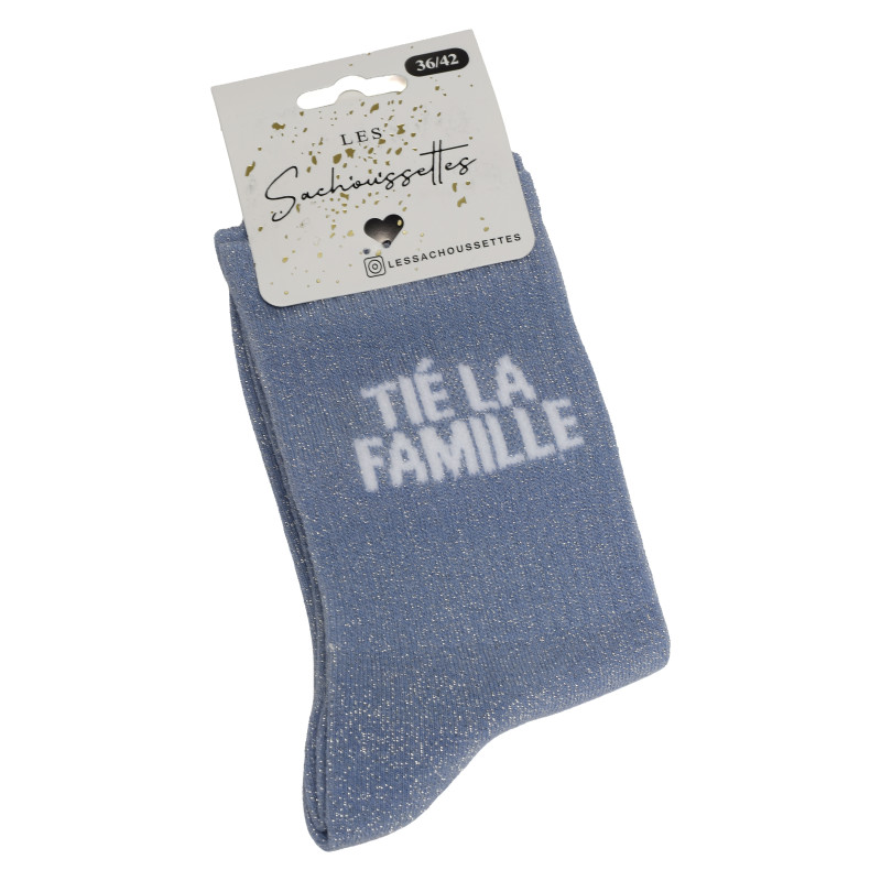 TIE LA FAMILLE Bleu Jeans, Chaussettes Les Sachoussettes