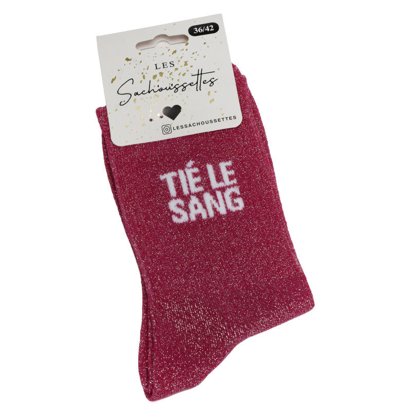 TIE LE SANG Framboise, Chaussettes Les Sachoussettes