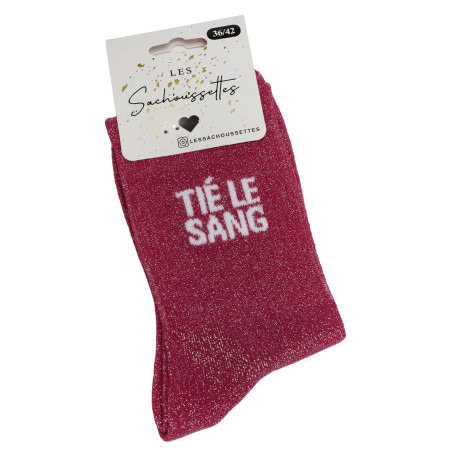 TIE LE SANG Framboise, Chaussettes Les Sachoussettes