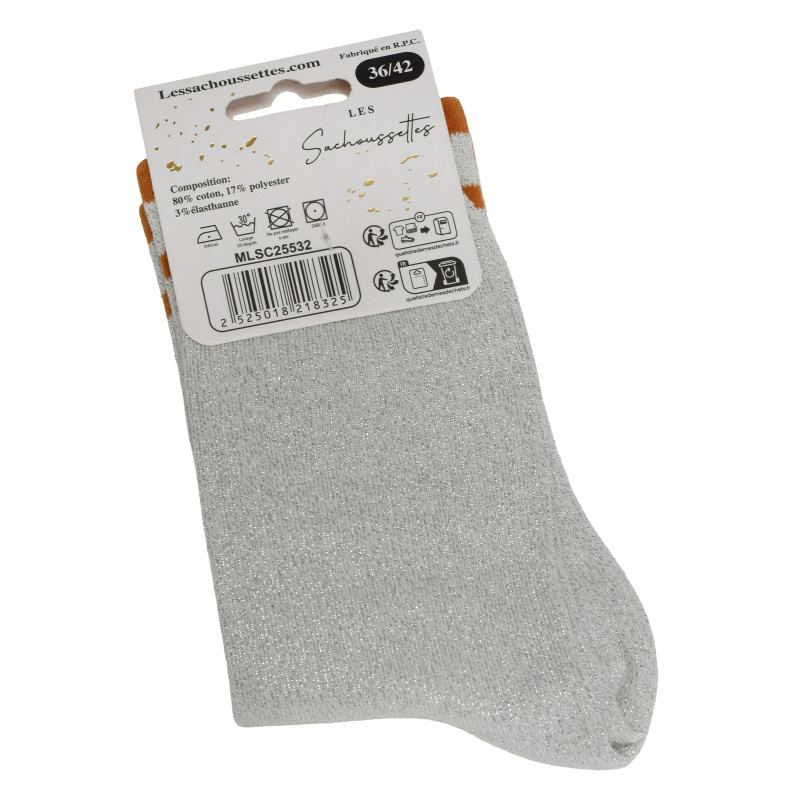 CHIEUSE Argent, Chaussettes Les Sachoussettes