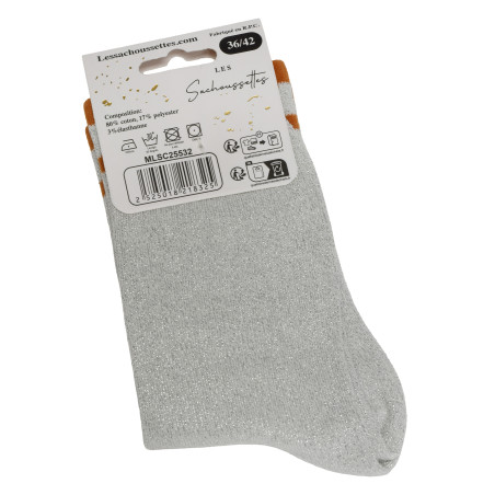 CHIEUSE Argent, Chaussettes Les Sachoussettes