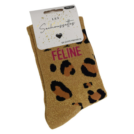 FELINE Léopard, Chaussettes Les Sachoussettes