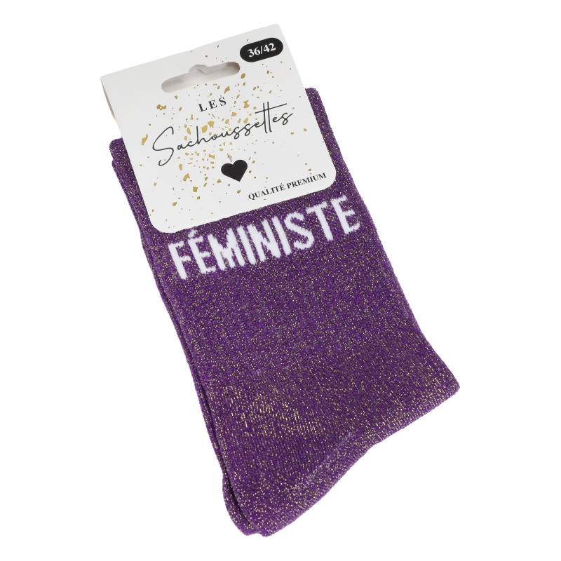 FEMINISTE Violet, Chaussettes Les Sachoussettes