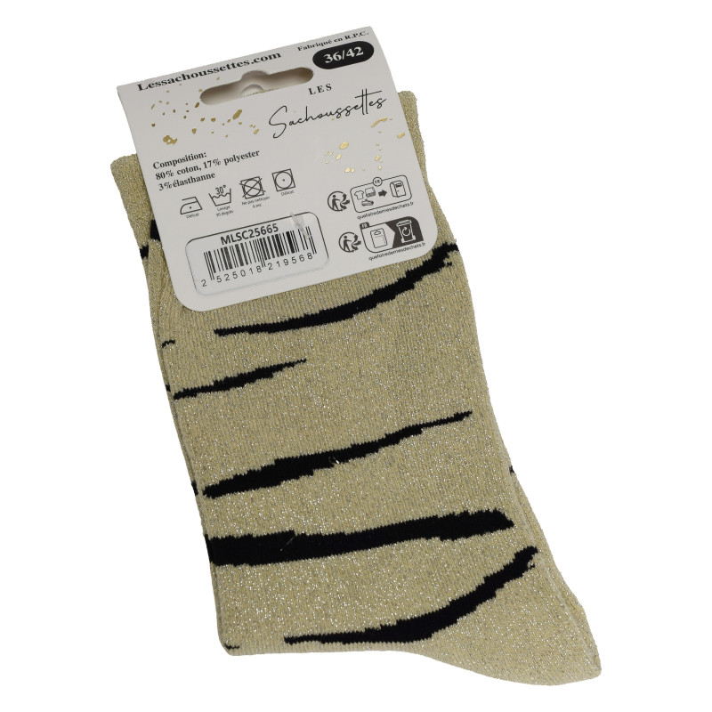 INDOMPTABLE Or Noir, Chaussettes Les Sachoussettes