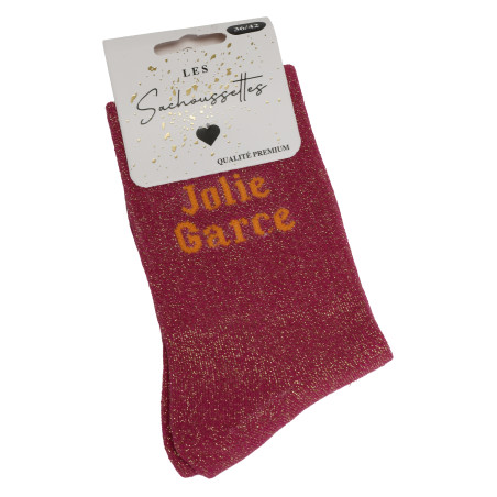 JOLIE GARCE Fuchsia, Chaussettes Les Sachoussettes