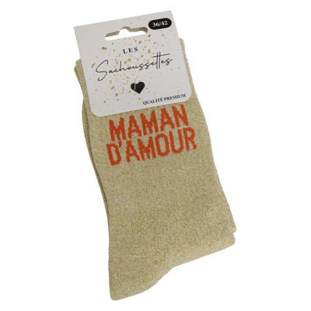 MAMAN DAMOUR Or, Chaussettes Les Sachoussettes