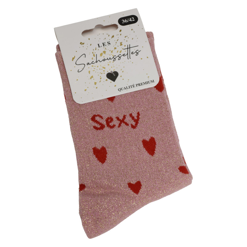 SEXY Rose Rouge, Chaussettes Les Sachoussettes