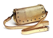 LEO F1727 POCHETTE BANDOULIERE SUEDE HE899:Gold