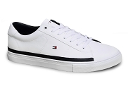 TOMMY HILFIGER ESSENTIAL LEATHER SNEAKER 3394<br>blanc