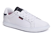 TOMMY HILFIGER ESSENTIAL LEATHER CUPSOLE 3750<br>blanc