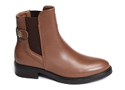 TOMMY HILFIGER TH LEATHER FLAT BOOT 6749<br>marron