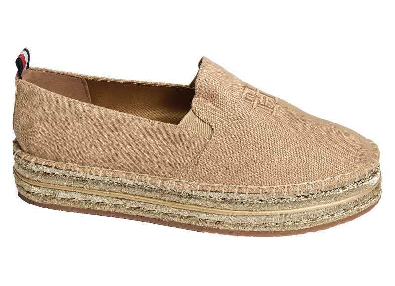 Tommy hilfiger chaussures en toile Th embroidered gold flatform 8061