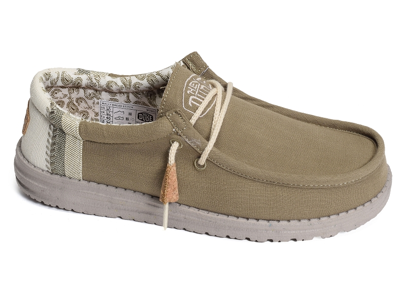 Heydude chaussures en toile Wally breack stitch