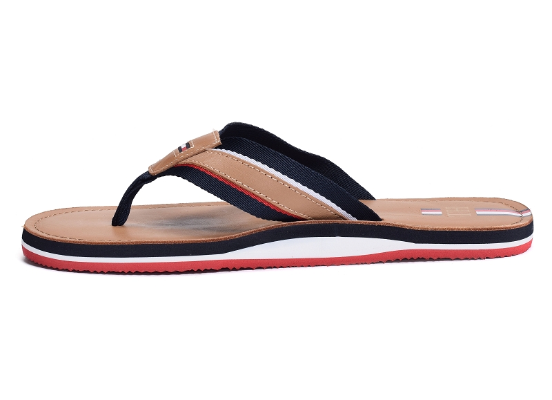 Tommy hilfiger tongs Elevated leather beach sandal 33846768301_3