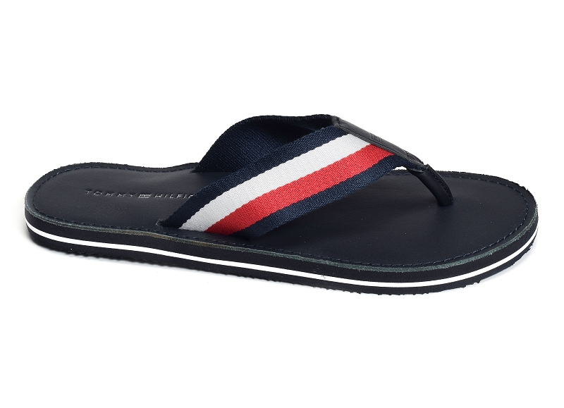 Tommy hilfiger tongs Elevated leather beach sandal 3980