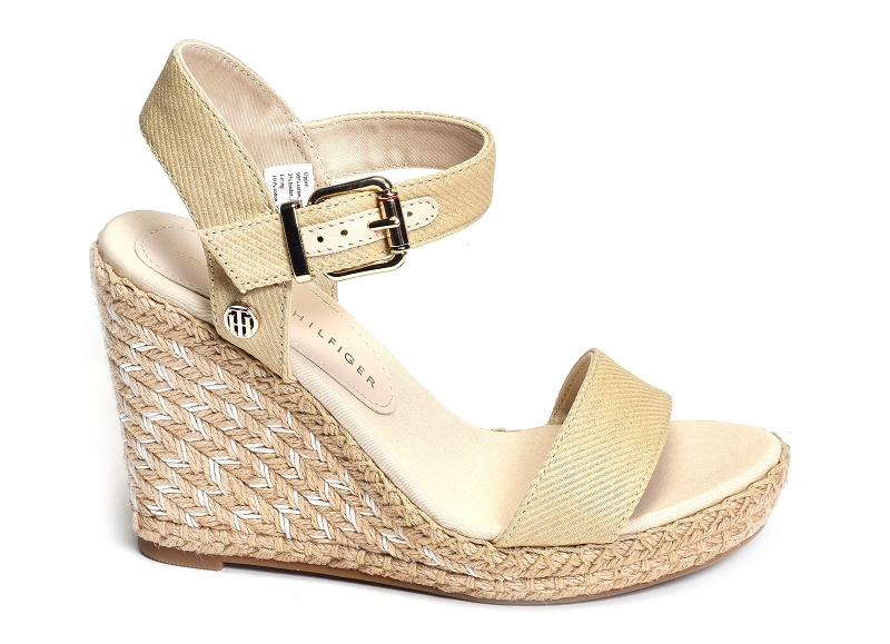 Tommy hilfiger sandales compensees Shiny touches high wedge sandal 6180