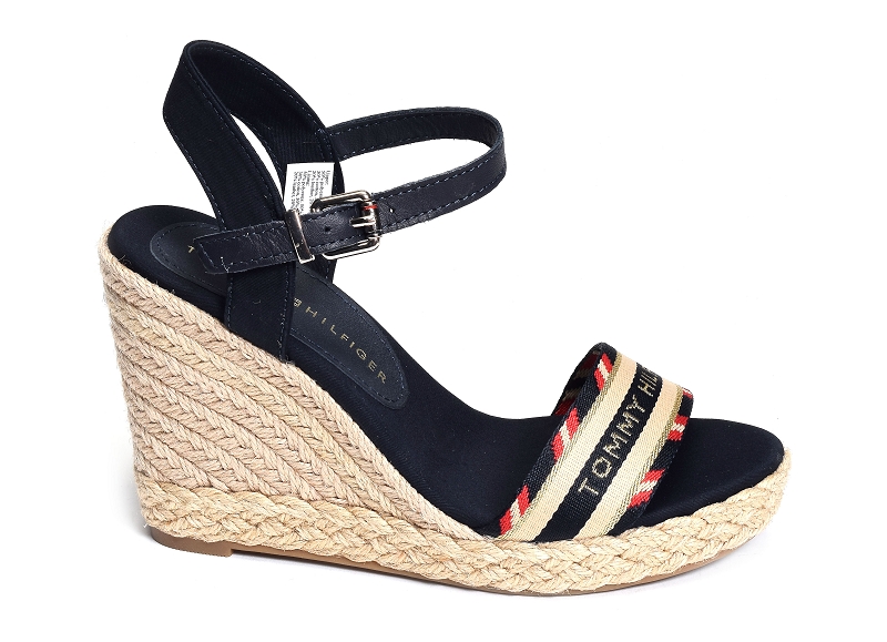 Tommy hilfiger sandales compensees Corporate webbing high wedge 6295