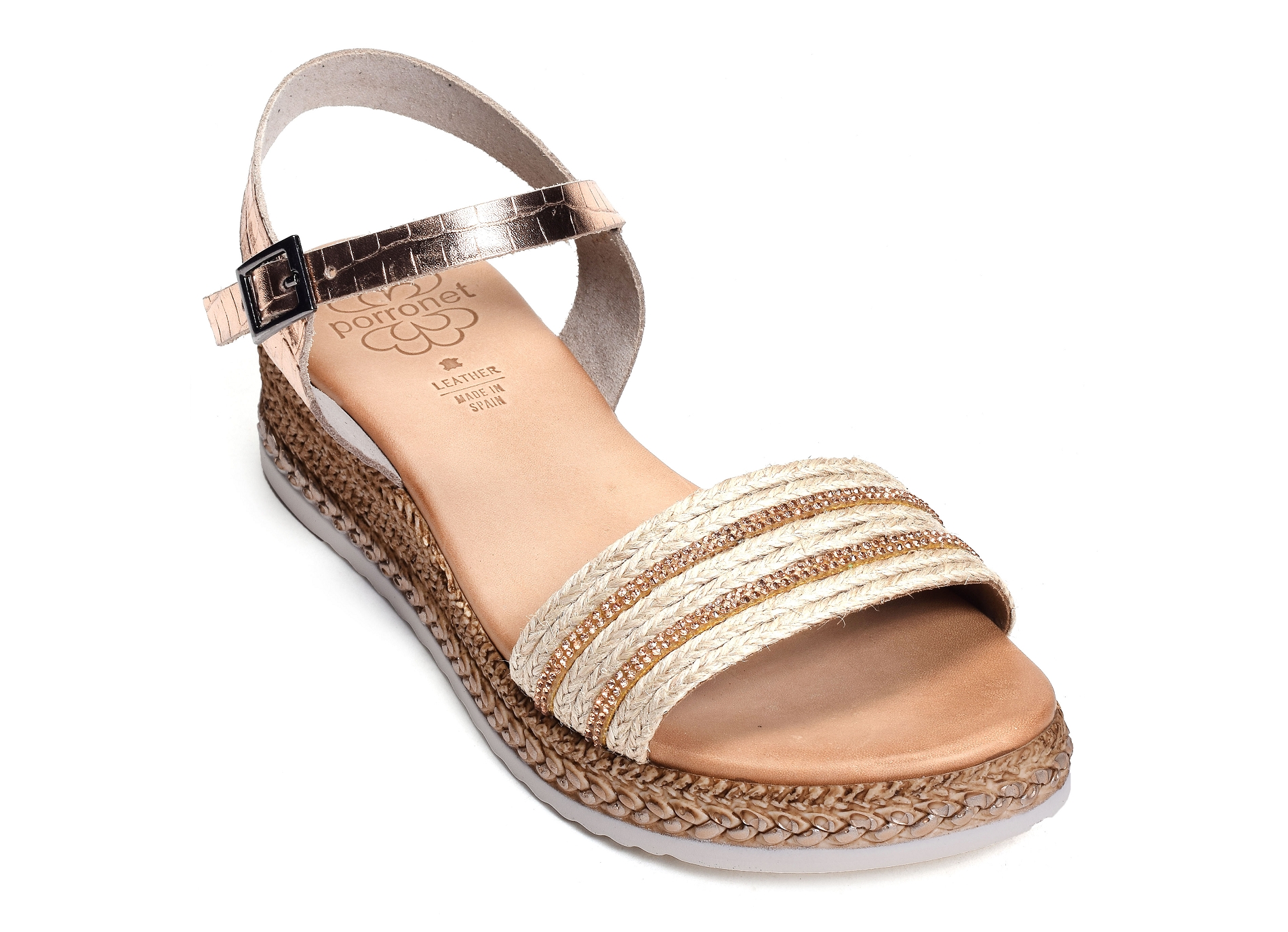 FIPO Sandales Porronet en coloris Gris Femme Chaussures Chaussures à talons Sandales compensées 