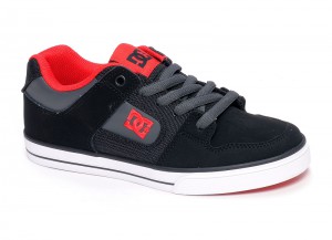 Baskets DC Shoes PURE Noir Rouge (existe du 31 au 38)