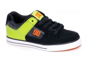 Baskets DC Shoes PURE SE Noir Vert (existe du 31 au 38)