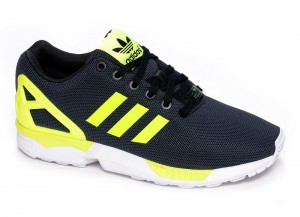 Baskets Adidas ZX FLUX Noir Jaune pour homme - 95 €