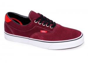 Baskets pour homme Vans U ERA 59 LEATHER Bordeaux - 80 €