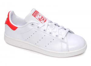 Adidas Stan smith women blanc rouge