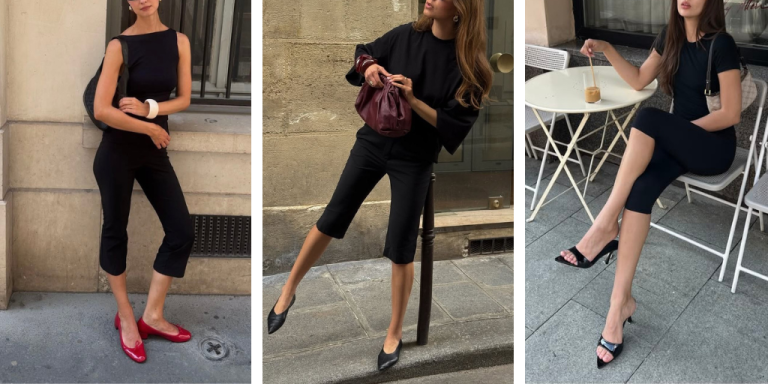 Le pantalon capri revient — et on sait exactement quoi mettre aux pieds